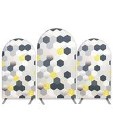 Abstrahiert Muster Thema Licht Grau Bogen Hintergrund Bausatz